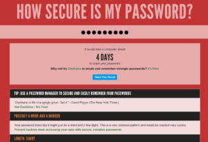 How secure is my password?