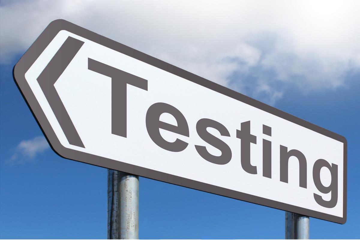 Testing sign