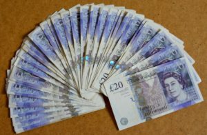 Twenty pound notes